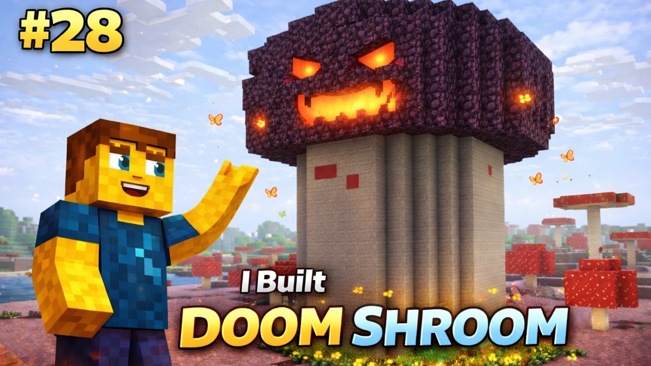Survival Minecraft Episode 28: I built Doom Shroom in Minecraft