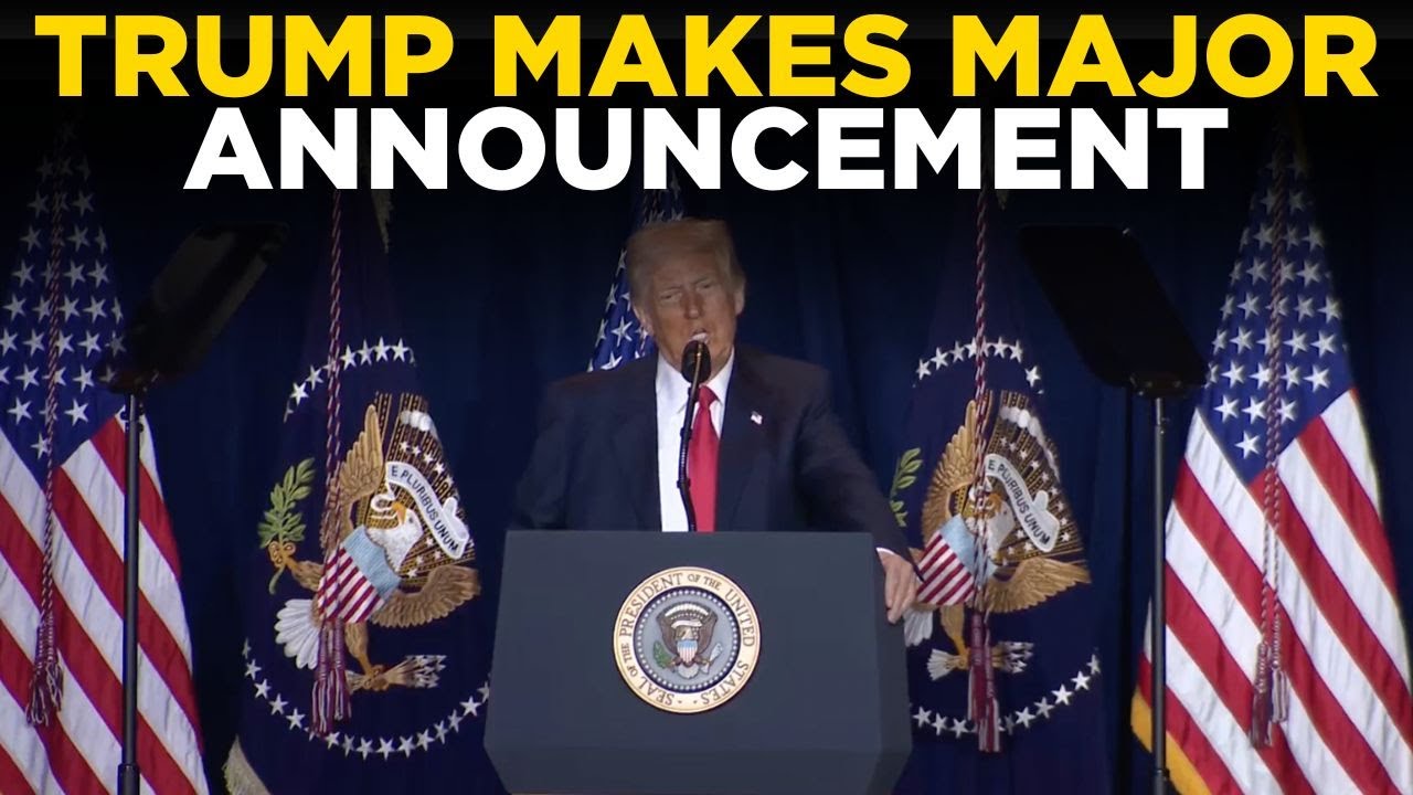TRUMP ANNOUNCEMENT LIVE: US President Trump To Address The Nation From South Court Auditorium