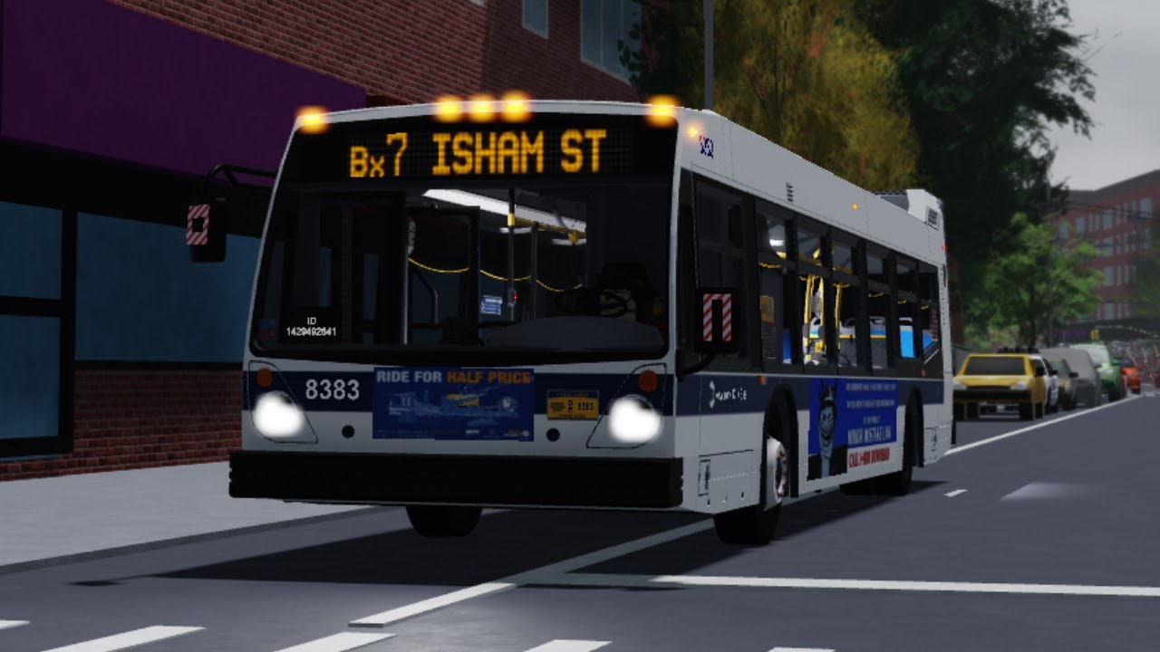 MTA MaBSTOA (Roblox) | 2016 Novabus LFS [#8383] on the Bx7 Operation to Isham St (Short-Turn)