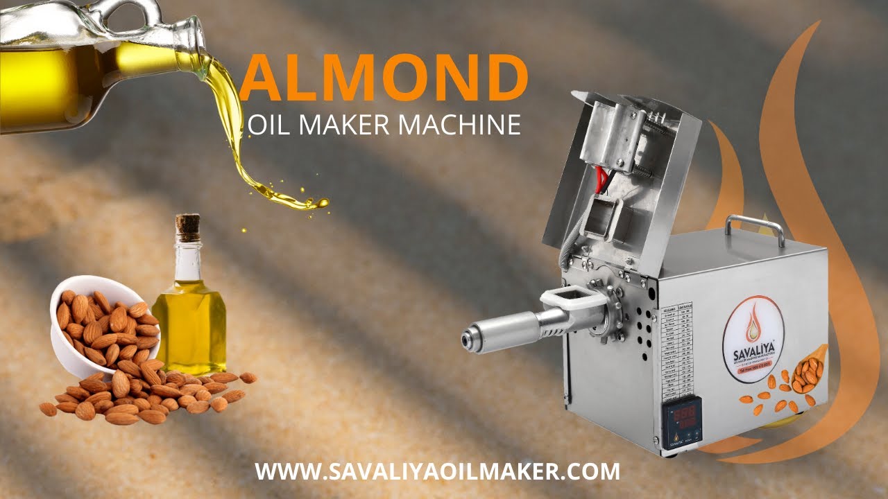 How to extract almond oil | Almond Oil Maker Machine  | Almond Oil Squeezer #oilmill #oilmachine