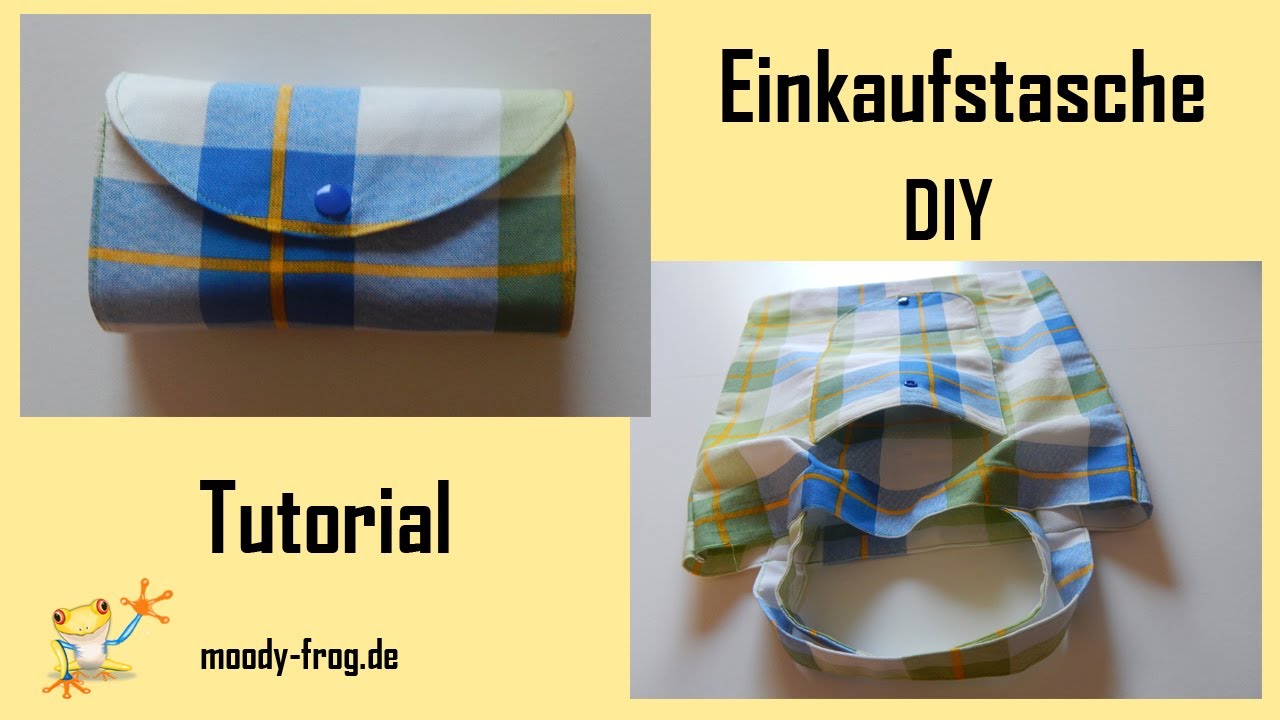 Faltbare Einkaufstasche selbst nähen - Tutorial - DIY -  #MoodyFrog