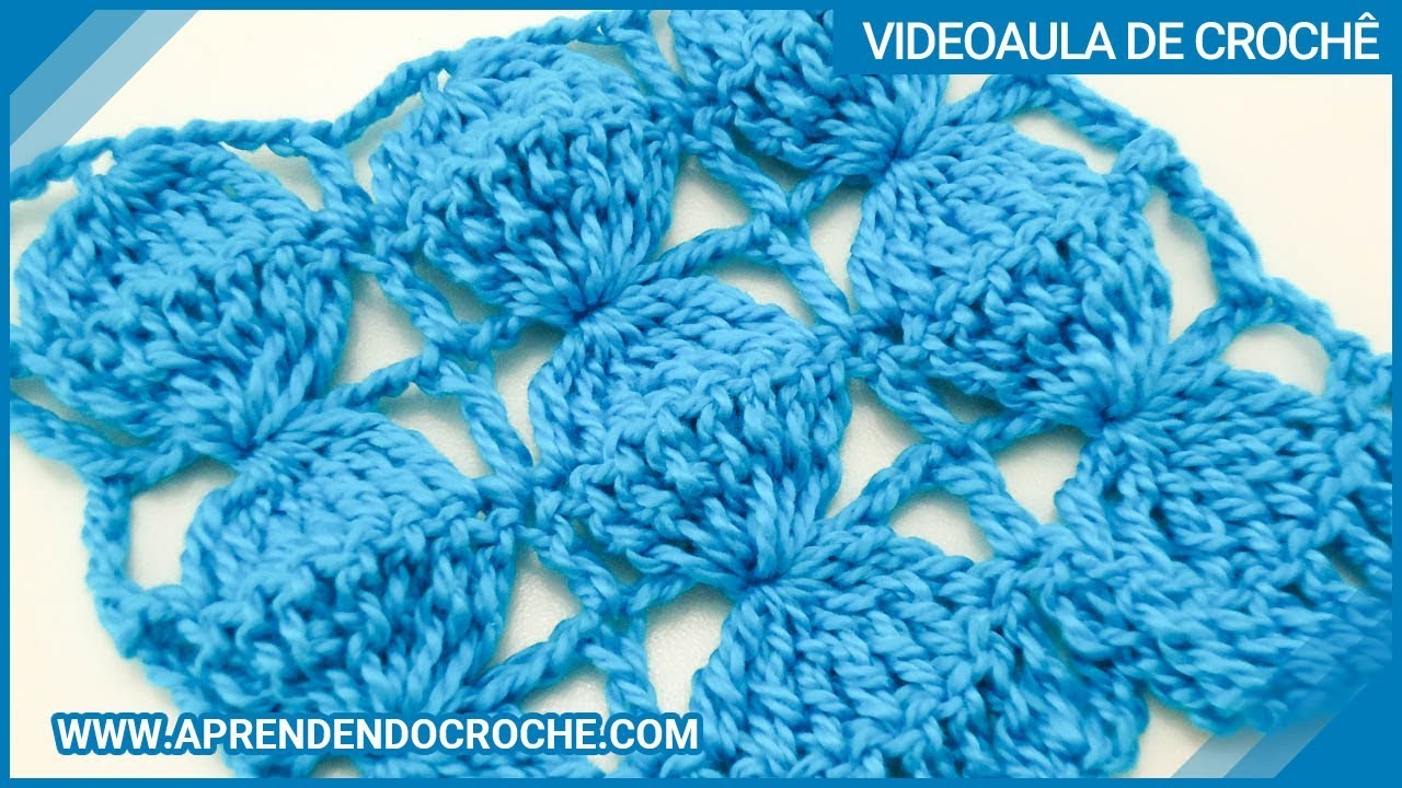Ponto de Croche Ostra - Aprendendo Crochê