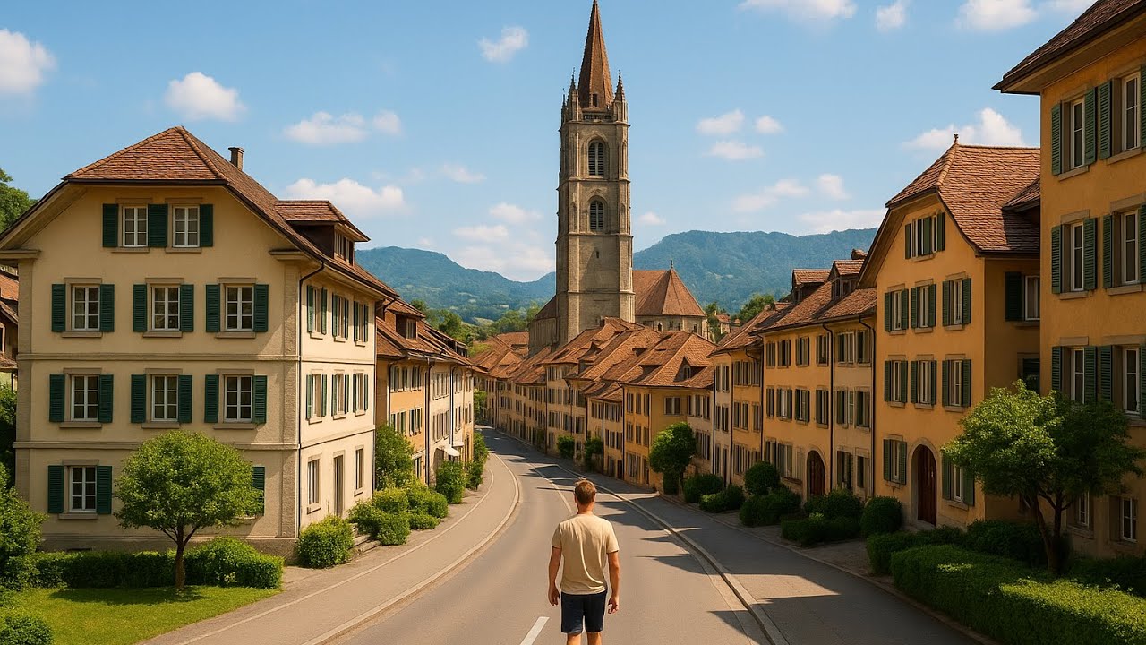 Just Walking Around Pully, Switzerland 🇨🇭 | Hidden Gem by Lake Léman