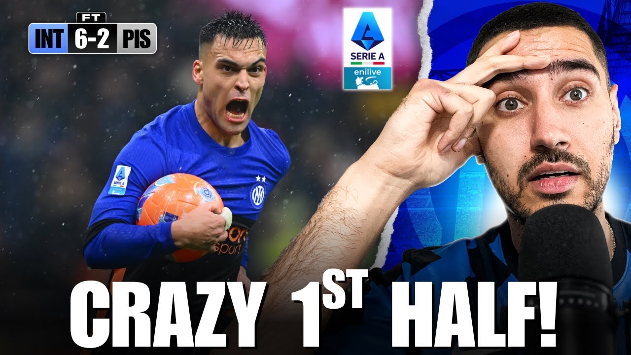 PAZZA INTER FIRST HALF! INTER 6 - 2 PISA Match Reaction