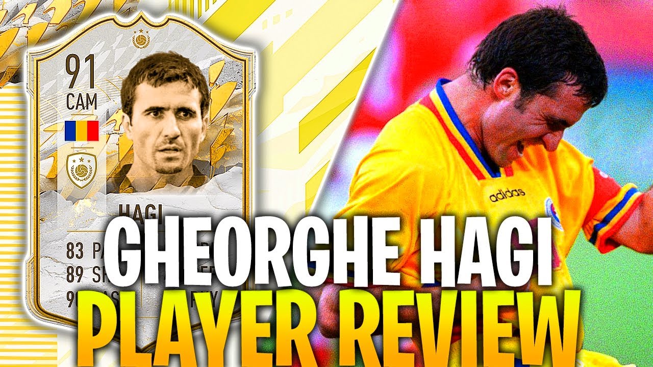 IS HE WORTH IT?! 91 PRIME ICON GHEORGHE HAGI PLAYER REVIEW - FIFA 22 ULTIMATE TEAM
