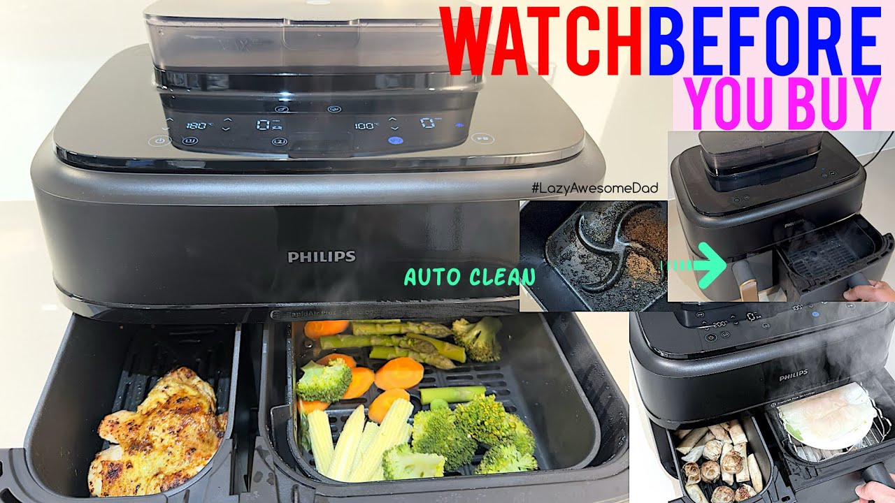 ЛУЧШАЯ распаковка аэрофритюрницы Philips XXL Dual Basket 5000 series с функцией пара. Тестировани...