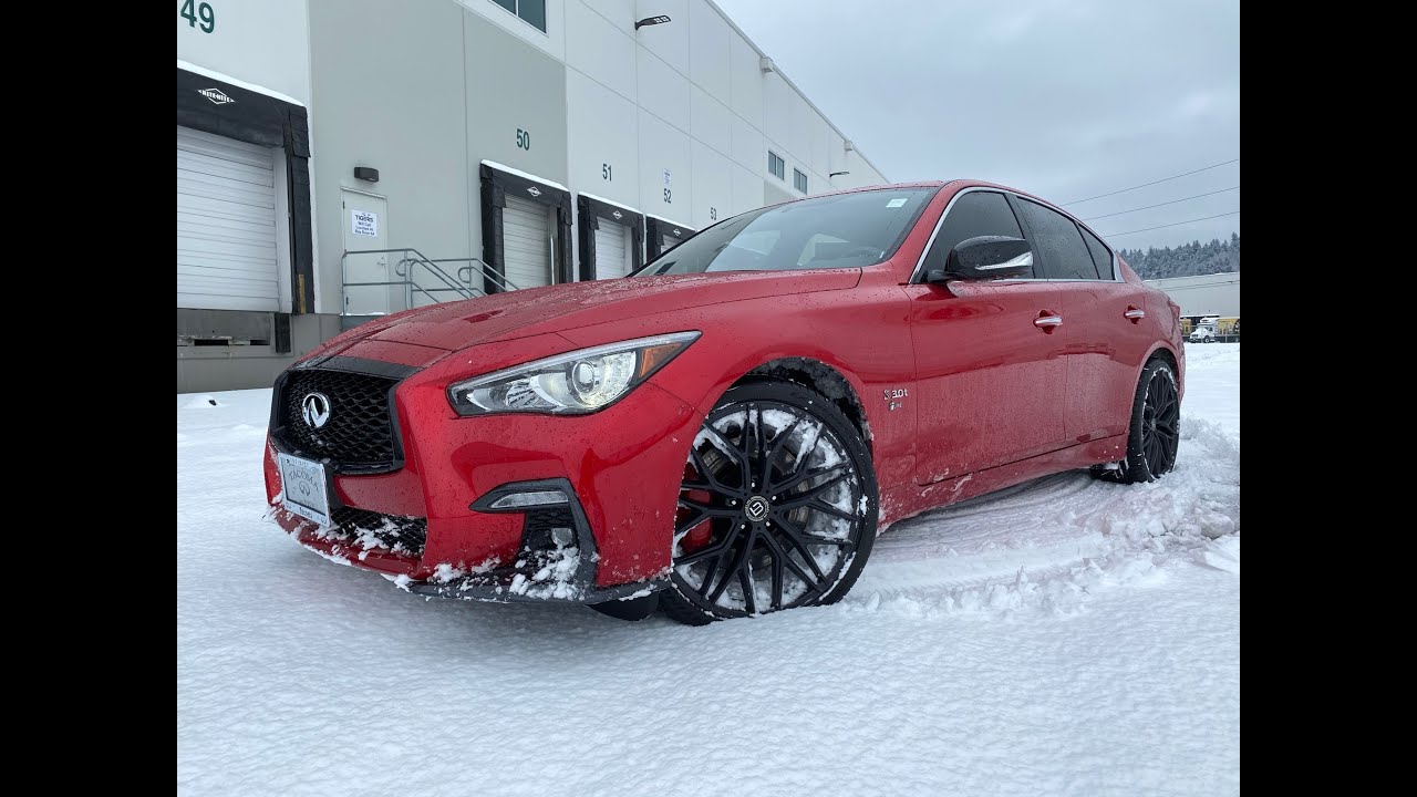 2019 Q50 Red Sport 400 AWD: вождение по снегу