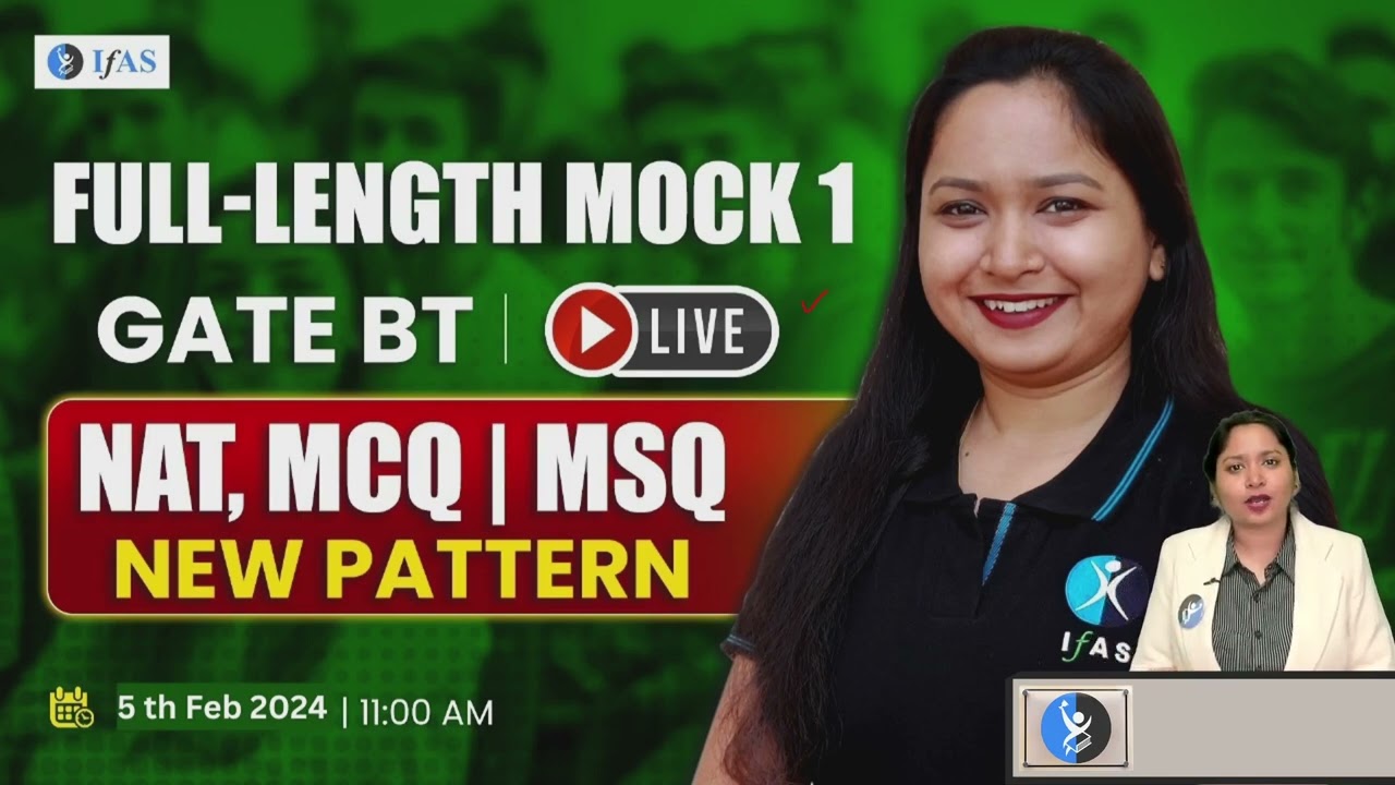 PYQ Series | Full length Mock | Gate XL | Life Science | IFAS