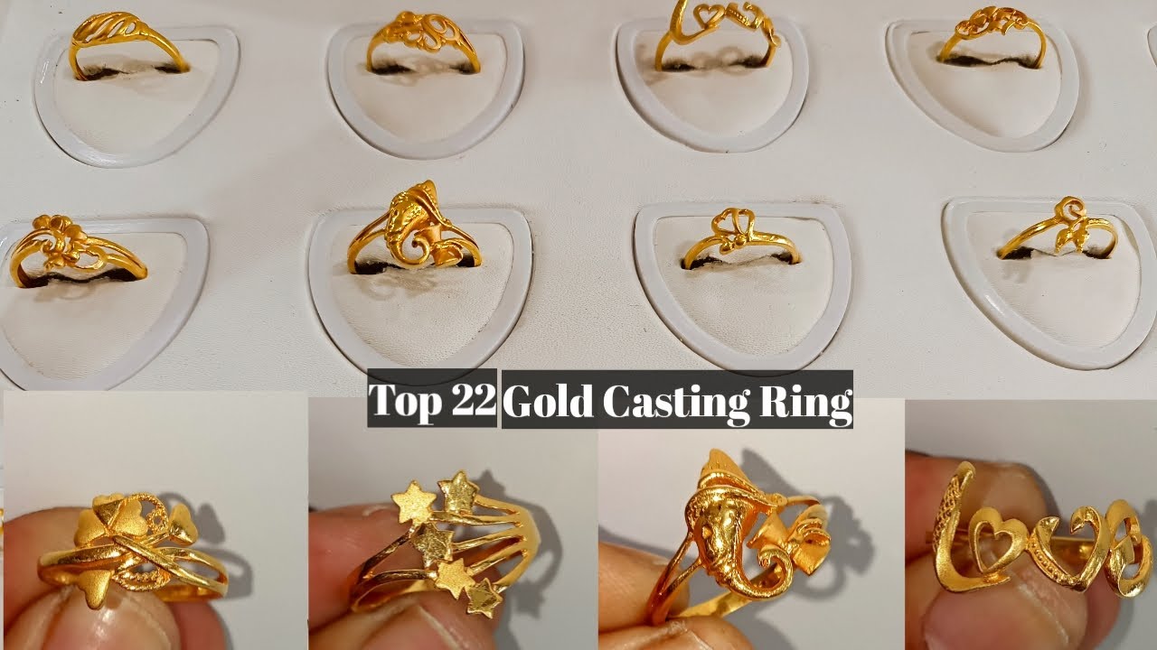 Letest Design Gold Casting Ladies Ring With Weight and Price. Top 22