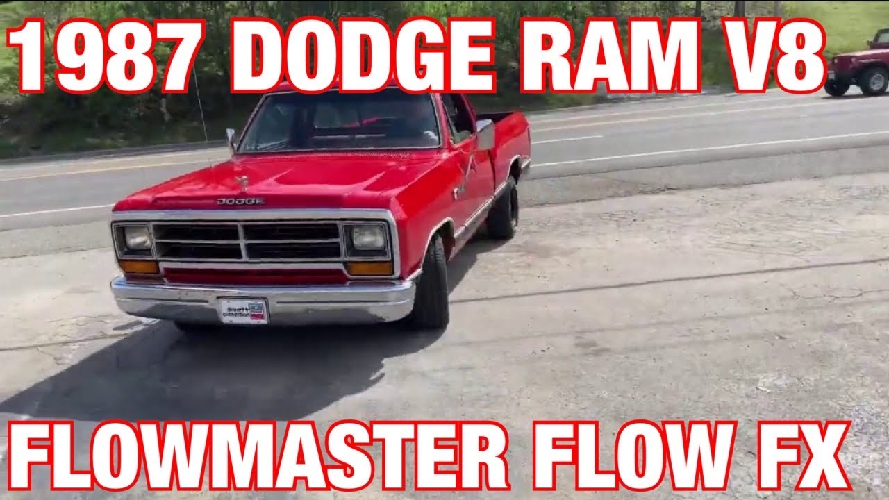 1987 Dodge Ram V8 1500 DUAL EXHAUST w/ FLOWMASTER FLOW FX!