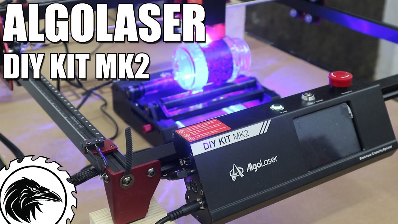 ALGOLASER DIY KIT MK2 - 10W | Обзор гравёра с Rotary Roller RR2 - гравировка не телах вращения.