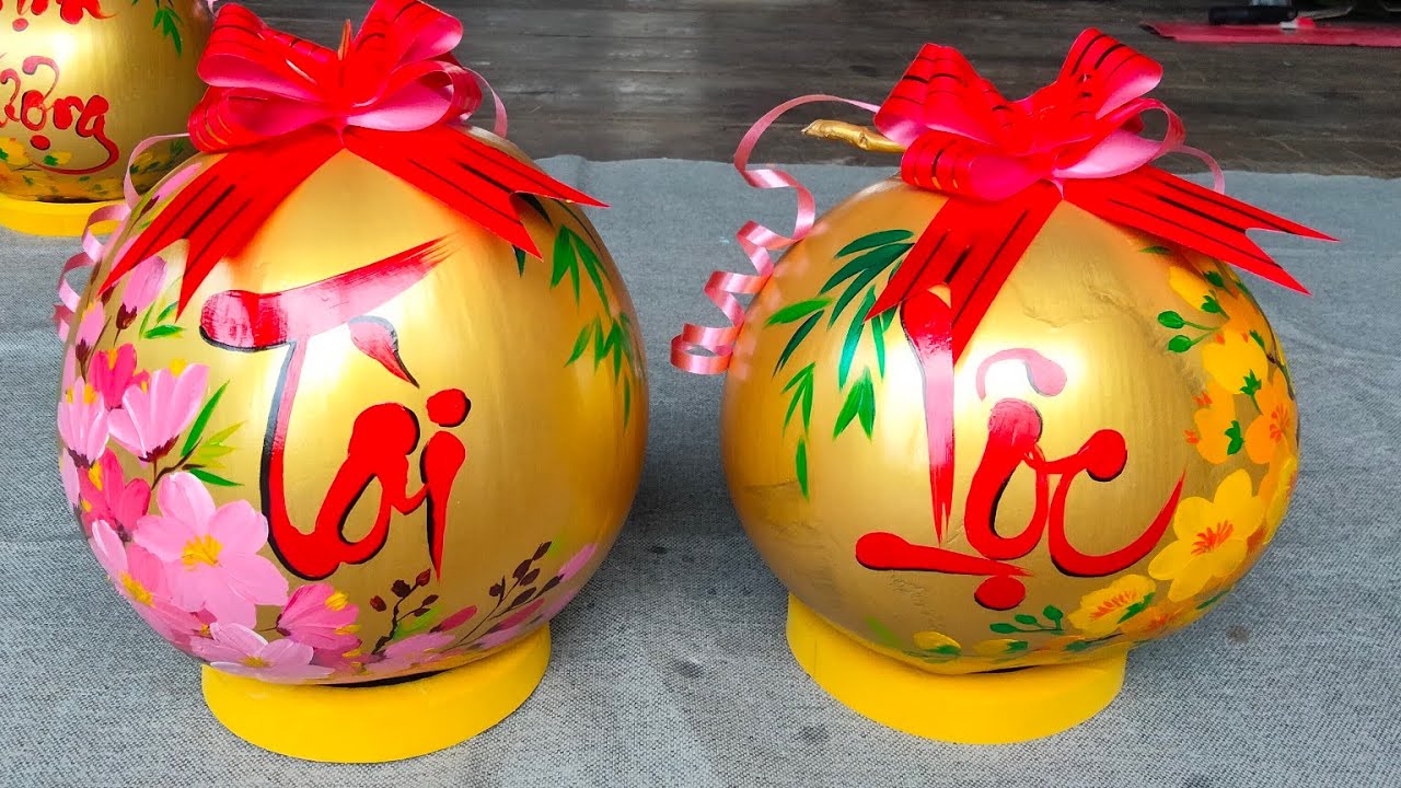 Vẽ dừa chưng tết/ Intrusion how to draw coconut for Tet @