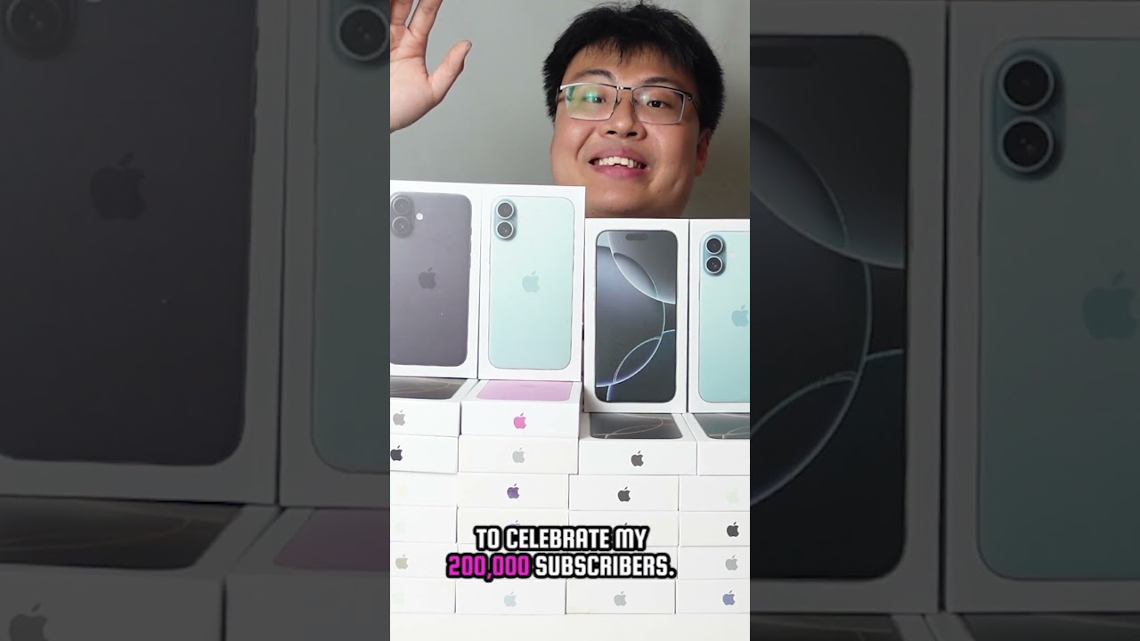 50x iPhone 16 Giveaway! 200,000 Subs Special! #giveaway2025 #giveawayworldwide #iphonegiveaway