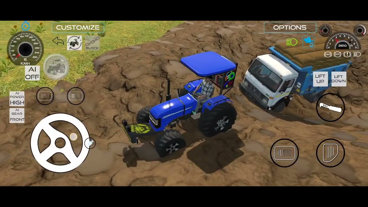 Indian dumper stuck in kichad and tractor ,jcb rescue the dumper from kichad 