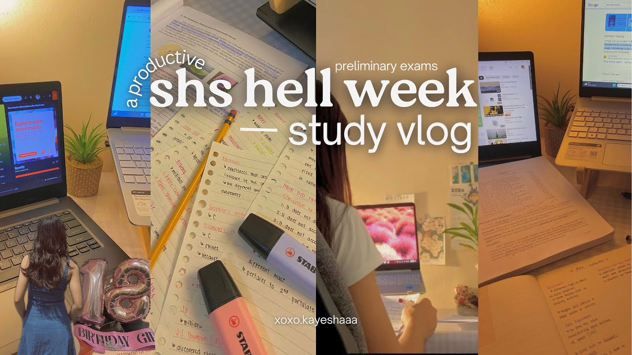 ୨୧ study vlog 🖇️ | shs hell week 📚 | waking up at 2 am | prelims week | nonstop studying 📑 | ph