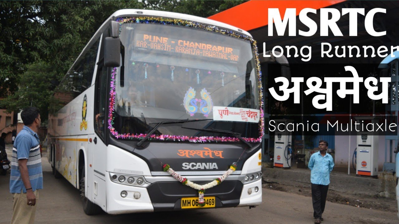 Pune to Chandrapur | MSRTC Scania Multiaxle | Ashwamedh | पुणे ते चंद्रपूर | अश्वमेध