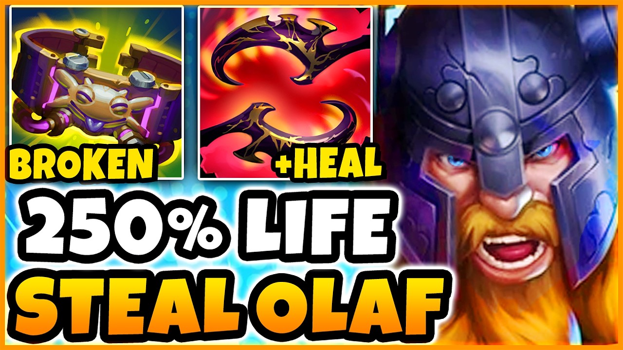 I invented a BROKEN 250% Life Steal Olaf build! (HEAL TO FULL FROM 0)