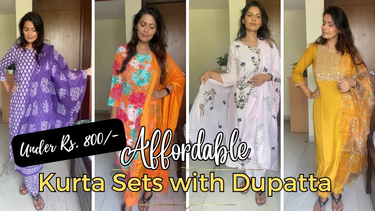 Under Rs. 800 Affordable Kurta Sets with Dupatta | Kurta sets for Festive Season | Kurta set Haul