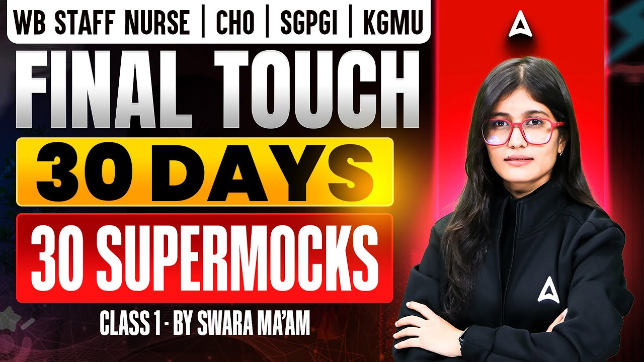 WB Staff Nurse, CHO, SGPGI & KGMU | Supermock Classes | Previous Year MCQ Question | By Swara Ma’am