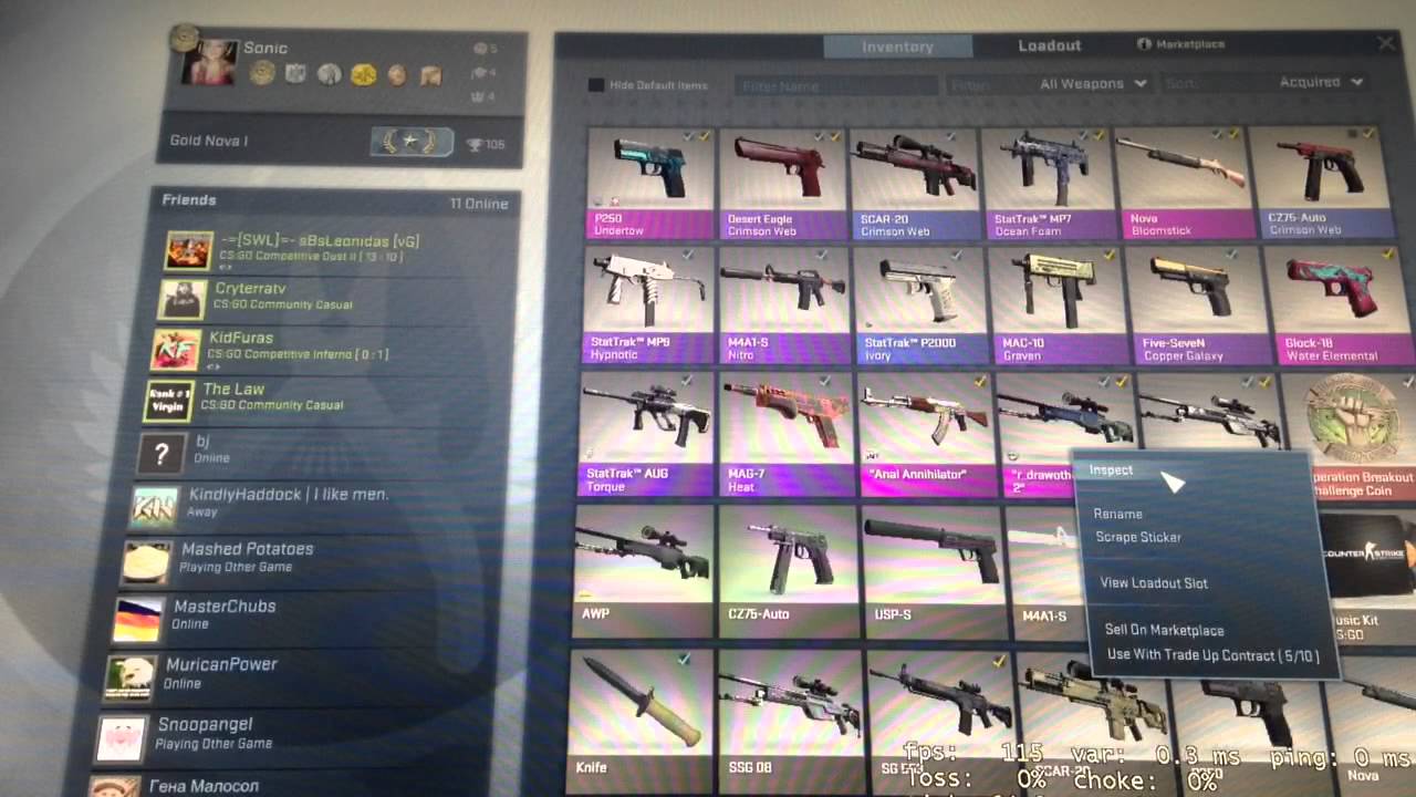 My CSGO Inventory| $50+