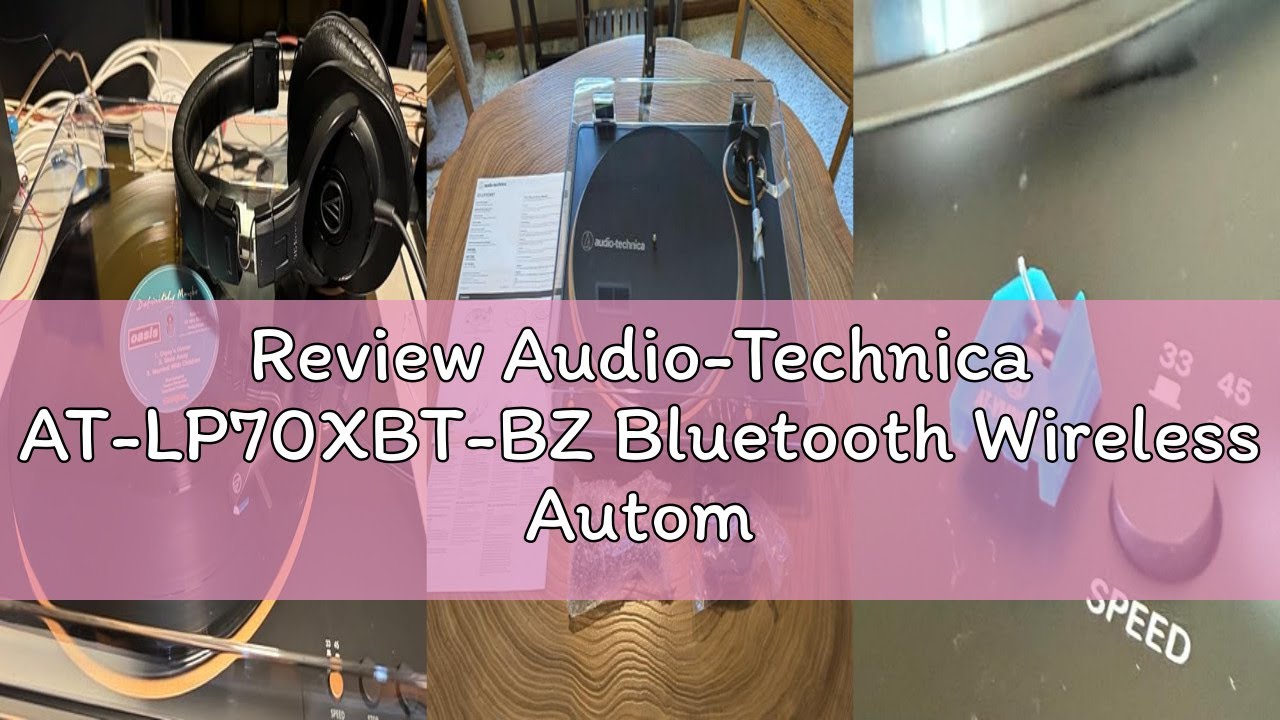 Review Audio-Technica AT-LP70XBT-BZ Bluetooth Wireless Automatic Turntable with VM95 Series Upgradea