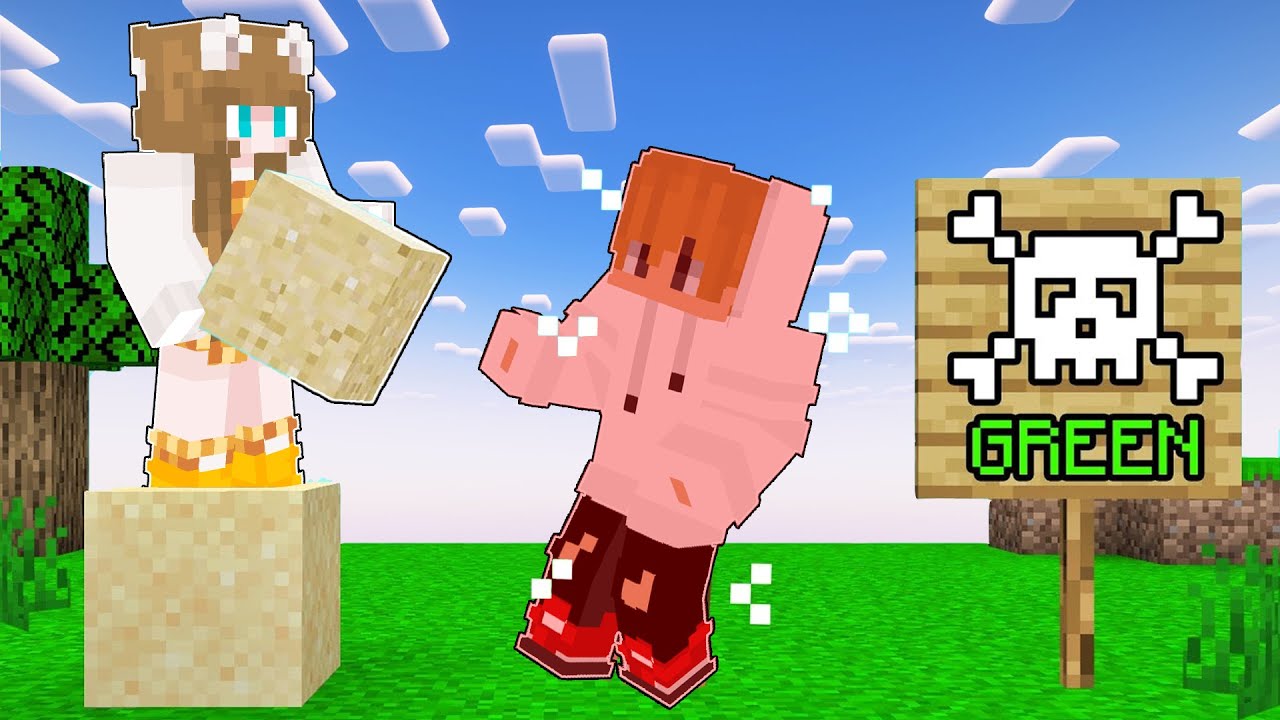 Minecraft, But You Can&rsquo;t Touch the Color Green! ( Tagalog )