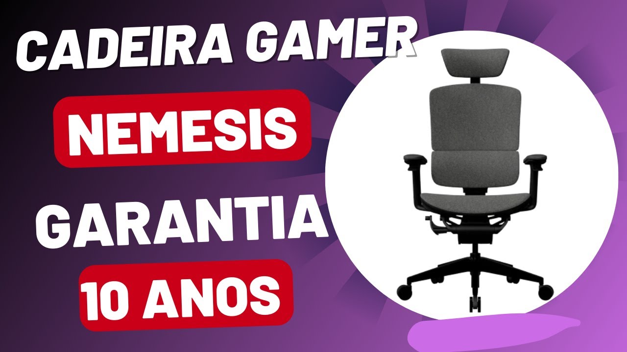 Cadeira Gamer Nemesis da Elements. Cadeira Gamer muito Top com 10 anos de garantia!