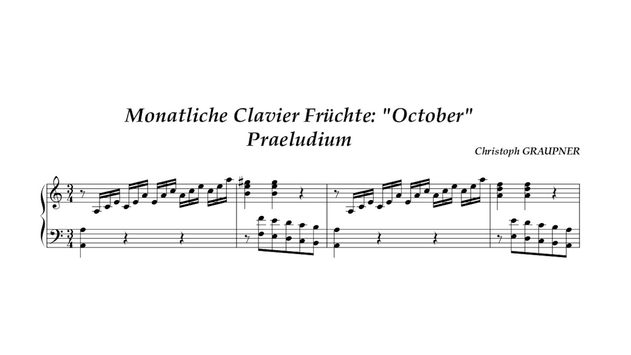 Christoph Graupner &ndash; Monatliche Clavier Fr&uuml;chte: October