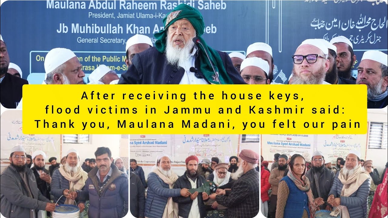 Kashmir flood victims get houses from Jamiat