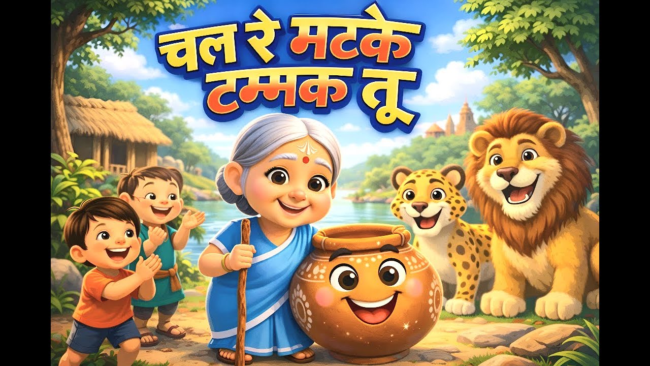 चल रे मटके टम्मक तू | Hindi Kids Rhyme | Nanhe Geet Rhymes