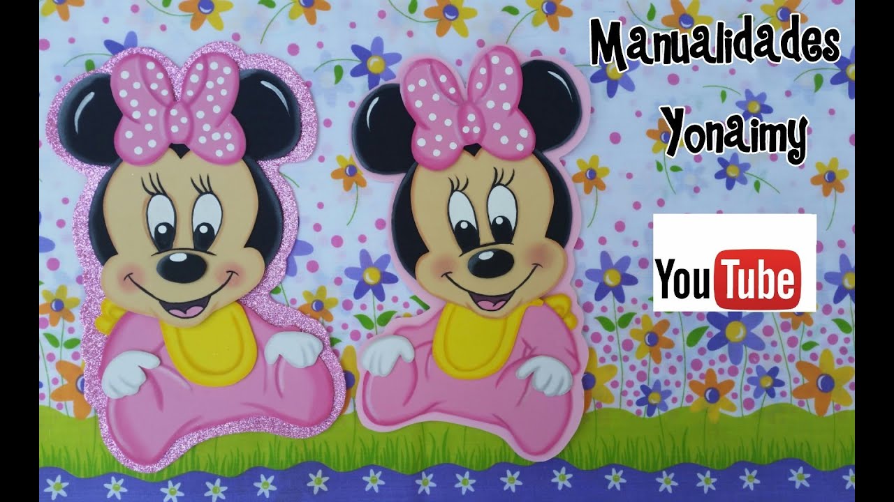 MINNIE MOUSE BEBE PARA CENTROS DE MESA O ADORNOS DE HABITACION HECHOS CON FOAMY
