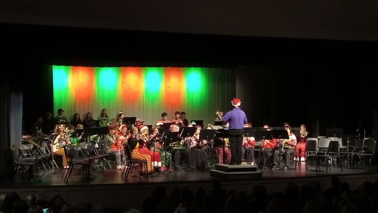 My grandsons high school band Christmas concert 
