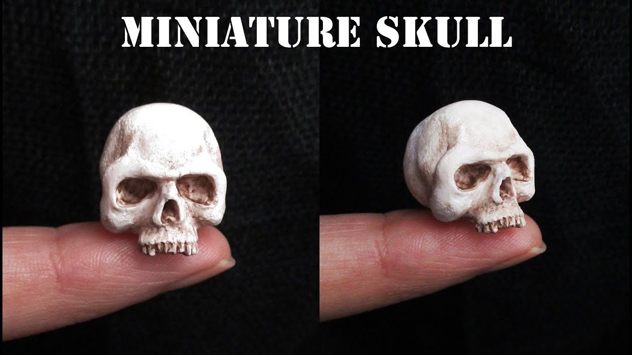 Miniature Polymer Clay Skull // Maive Ferrando