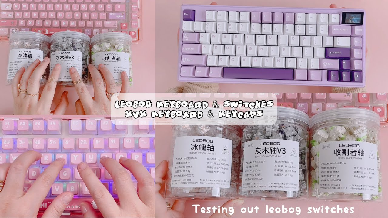 Testing out Leobog Switches & XVX Keycaps & Keyboard + Unboxing ✨