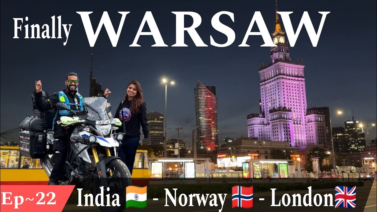 Ep~22 Riding On The Poland Highways | Krakow To Warsaw | India to London Couple Ride