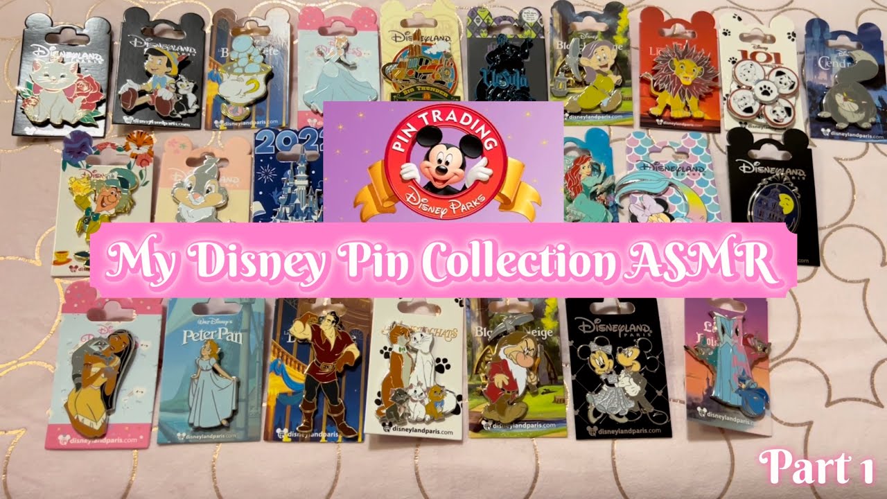 🏰 ASMR ~ My Disney Pin Collection ~ Plastic Crinkles & Soft Spoken To Help You Sleep 🏰