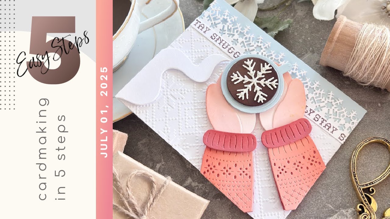 CARDMAKING IN 5 EASY STEPS | Crafting Cozy Winter Card Projects with Spellbinders July Clubs