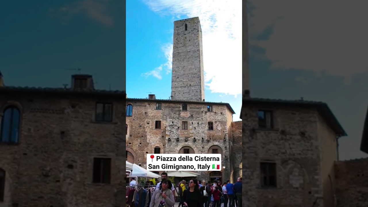 Piazza della Cisterna, San Gimignano, Tuscany, Italy 🇮🇹