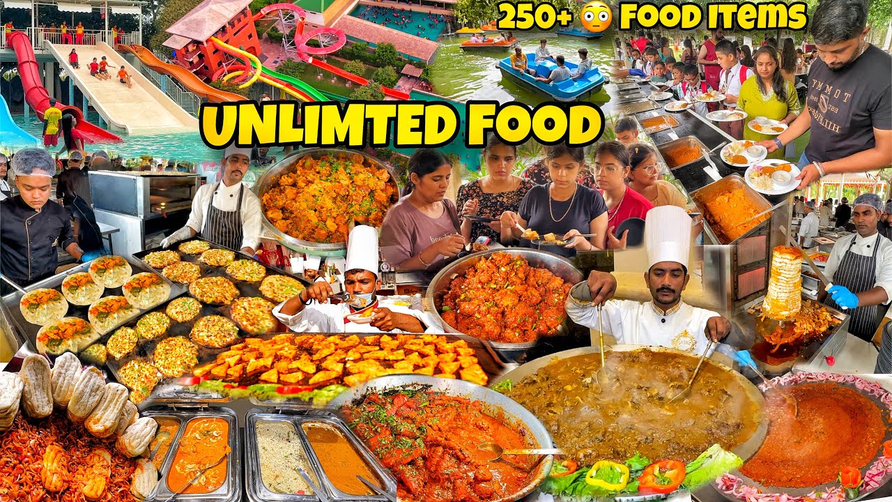 250+ Food Items Wala Luxury Buffet | Punjab Biggest Water & Amusement Park | Wonderland