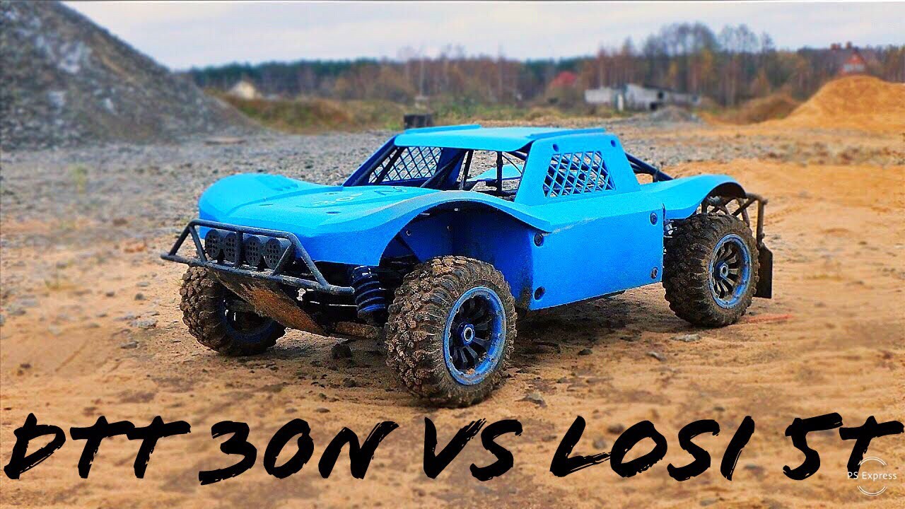 Большая ДВС модель 1/5 DTT 30N в сравнение с LOSI 5T