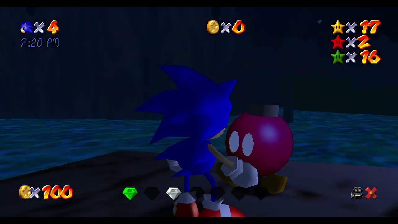 sonic in sm64 co op gameplay