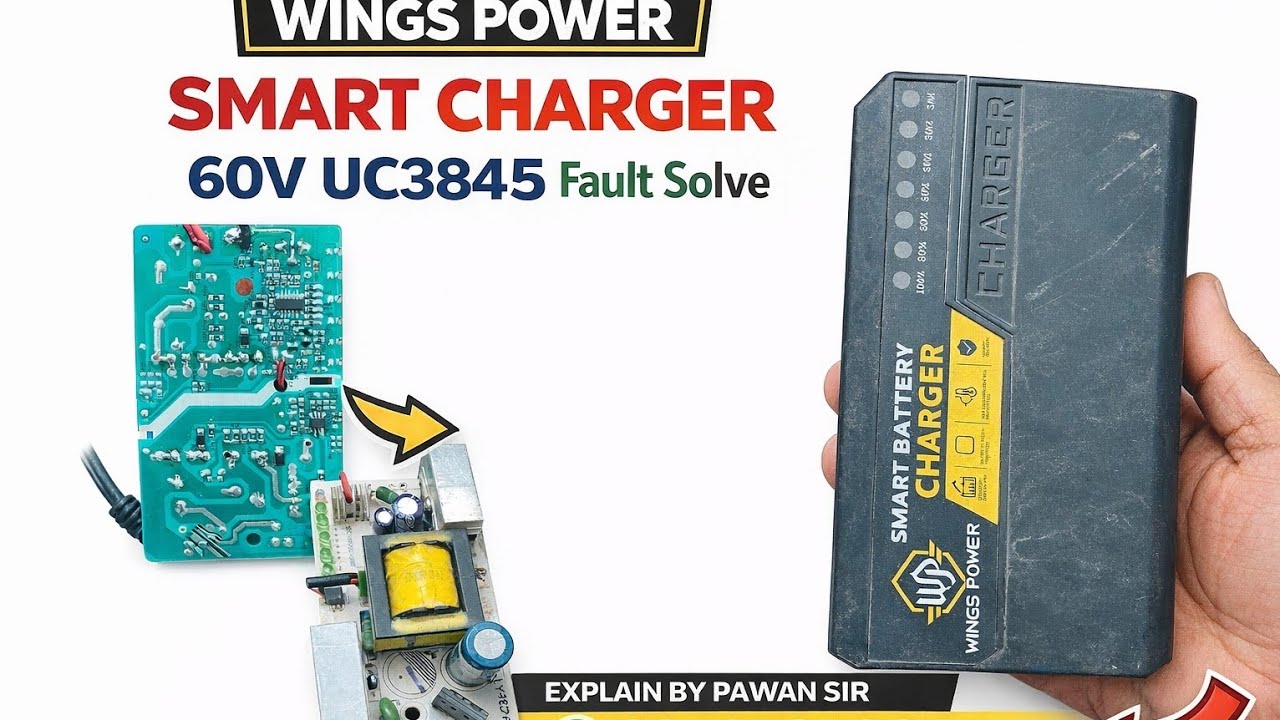 Wings power smart charger 60 uc3845+dt transformer folt solv kese kare