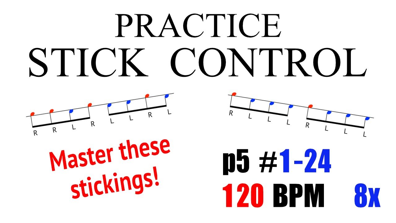 Stick Control #1-24 120 bpm 🔥 Get started here!