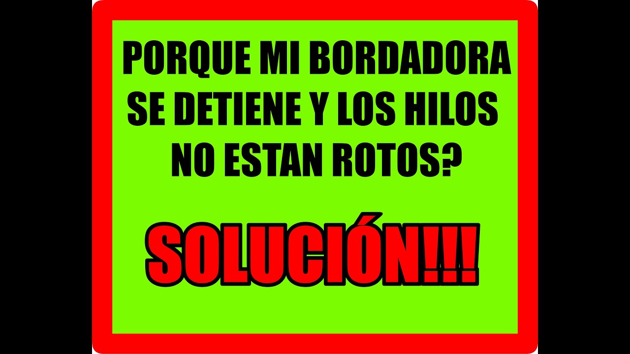 La maquina no cose en todas las agujas!!! Porque la maquina se detiene y el hilo no esta roto?