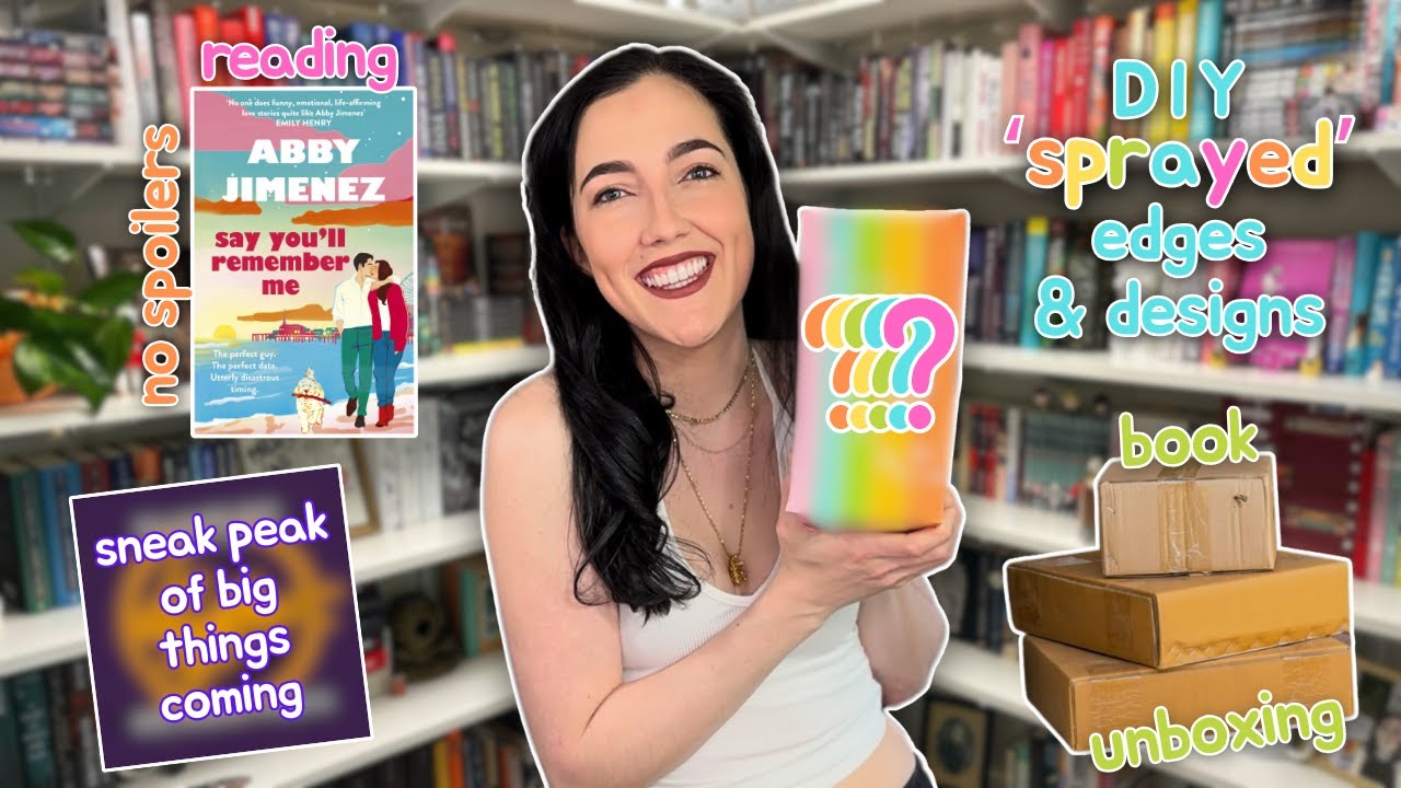 diy sprayed edges, book unboxing and a new romance 🎨👩🏻‍🎨 READING VLOG