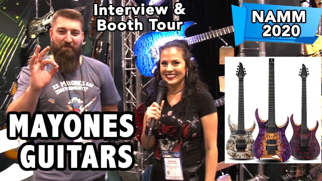 Mayones KILLER Guitars & Bass Guitars Booth tour & interview NAMM 2020