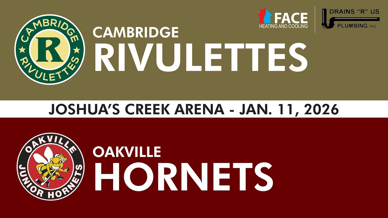 Cambridge Rivulettes @ Oakville Hornets - Jan. 11, 2026 - Pres. by FACE Heating and Cooling