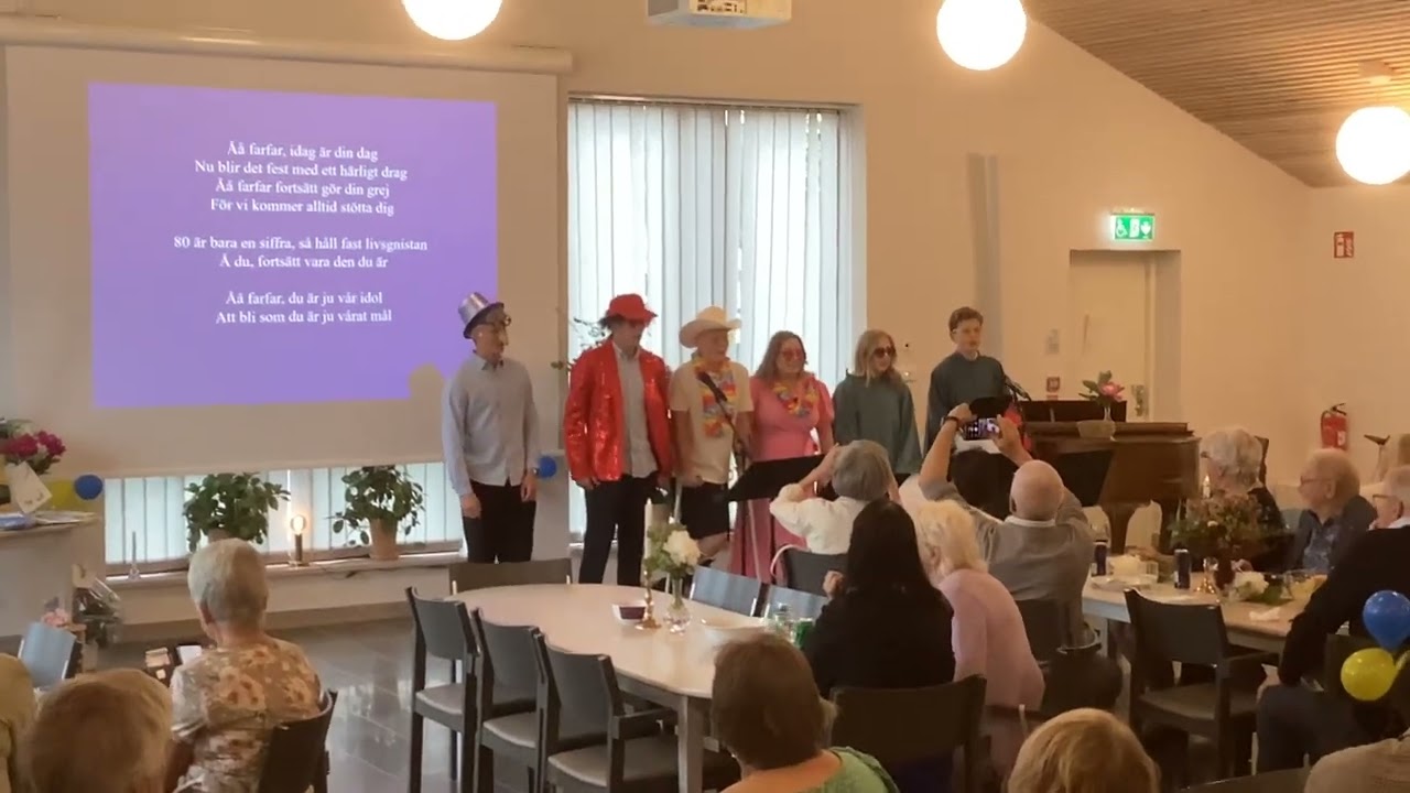 Farfar 80 år- Barnbarnens hyllning❤️