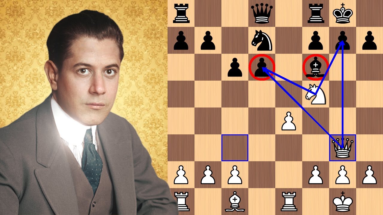 Capablanca beats Music Professor in 22 moves