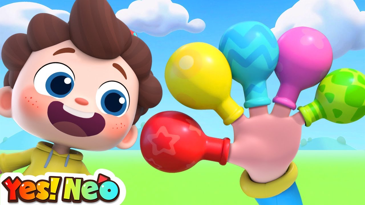 Finger Family Song | Learn Colors With Balloons | Colors Song | Nursery Rhyme & Kids Song | Yes! Neo